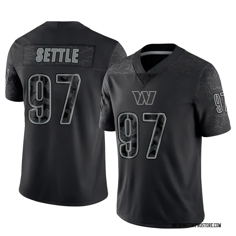 Black Youth Tim Settle Washington Commanders Limited Reflective Jersey
