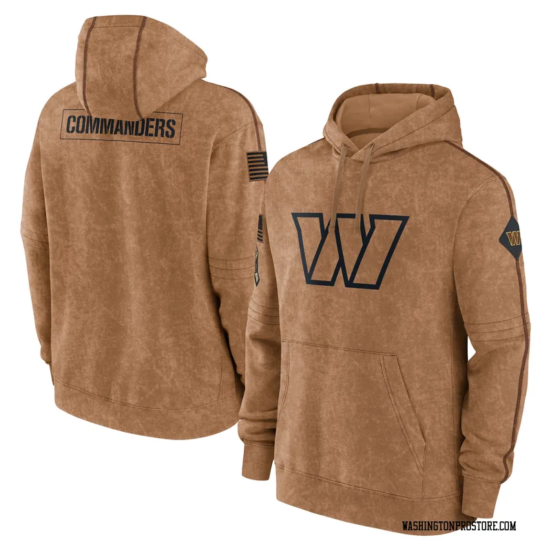 Brown Men's Washington Commanders 2023 Salute to Service Club Pullover Hoodie