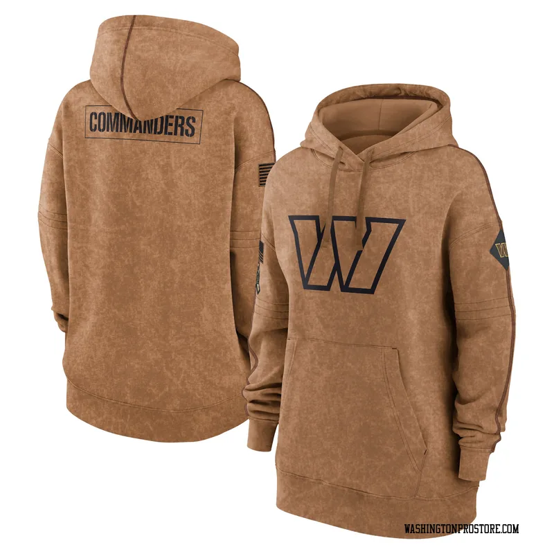 Brown Women's Washington Commanders 2023 Salute to Service Pullover Hoodie