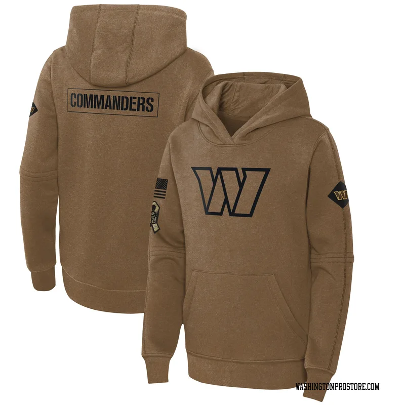 Brown Youth Washington Commanders 2023 Salute to Service Club Fleece Pullover Hoodie