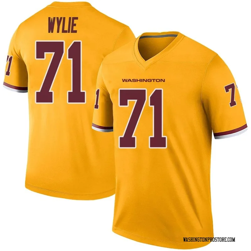 Gold Men's Andrew Wylie Washington Commanders Legend Color Rush Jersey