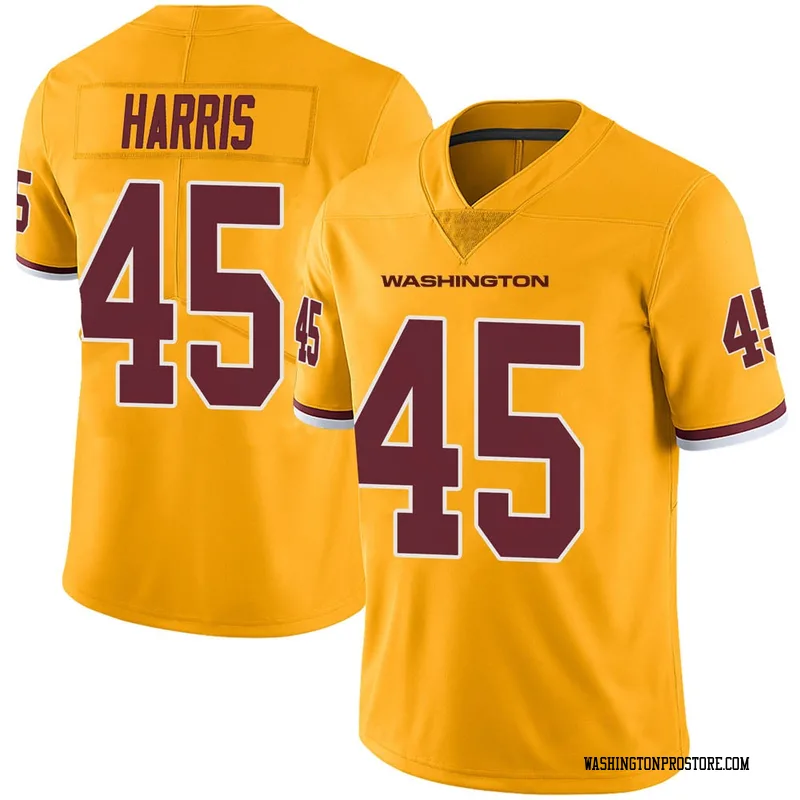 Gold Men's De'Jon Harris Washington Commanders Limited Color Rush Jersey