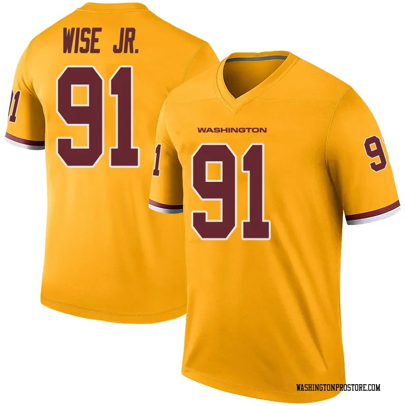 Gold Men's Deatrich Wise Jr. Washington Commanders Legend Color Rush Jersey