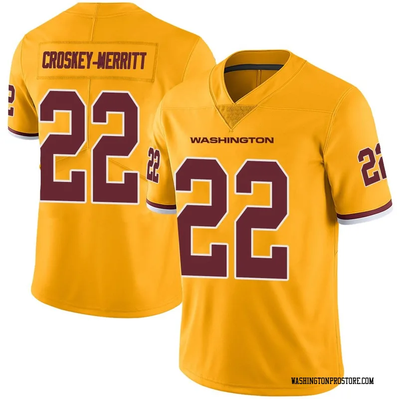 Gold Men's Jacory Croskey-Merritt Washington Commanders Limited Color Rush Jersey