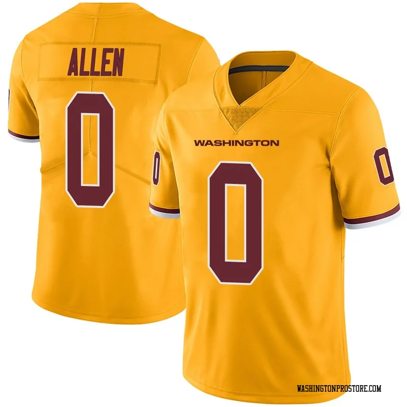 Gold Men's Kaytron Allen Washington Commanders Limited Color Rush Jersey