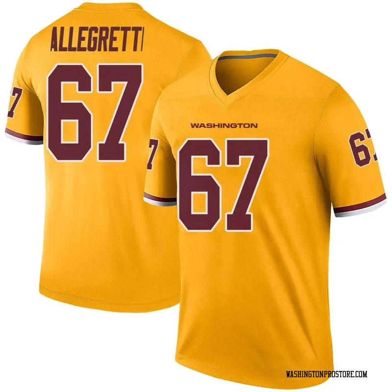 Gold Men's Nick Allegretti Washington Commanders Legend Color Rush Jersey