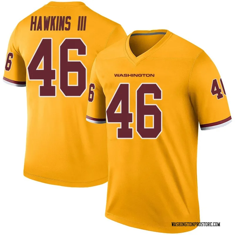 Gold Men's Tre Hawkins III Washington Commanders Legend Color Rush Jersey