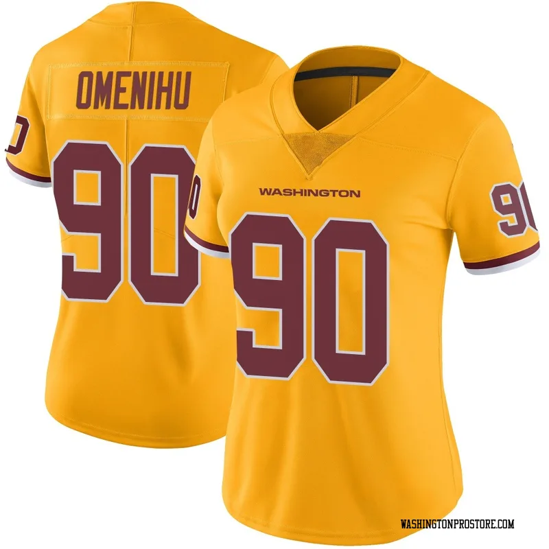 Gold Women's Charles Omenihu Washington Commanders Limited Color Rush Jersey