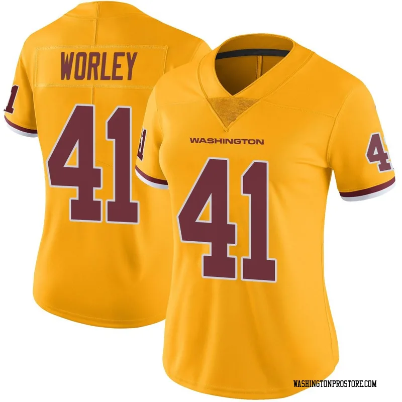 Gold Women's Daryl Worley Washington Commanders Limited Color Rush Jersey
