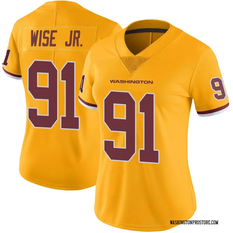 Gold Women's Deatrich Wise Jr. Washington Commanders Limited Color Rush Jersey