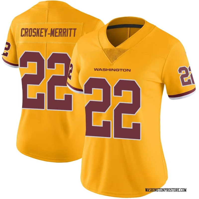 Gold Women's Jacory Croskey-Merritt Washington Commanders Limited Color Rush Jersey