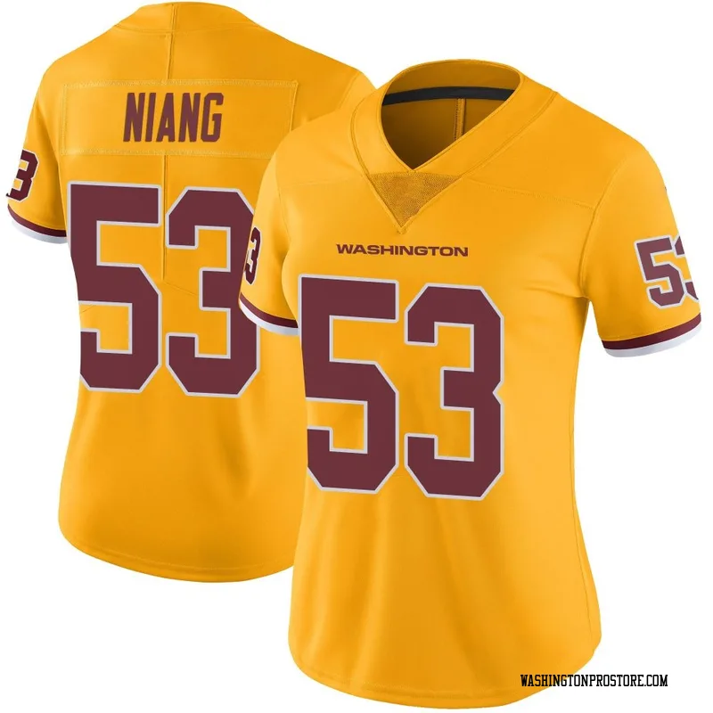 Gold Women's Lucas Niang Washington Commanders Limited Color Rush Jersey