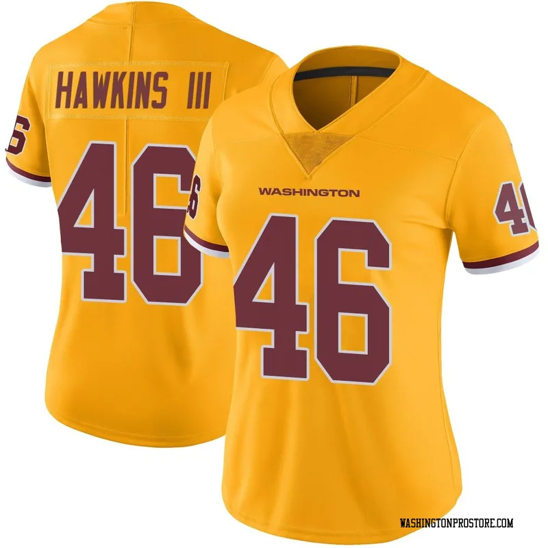 Gold Women's Tre Hawkins III Washington Commanders Limited Color Rush Jersey