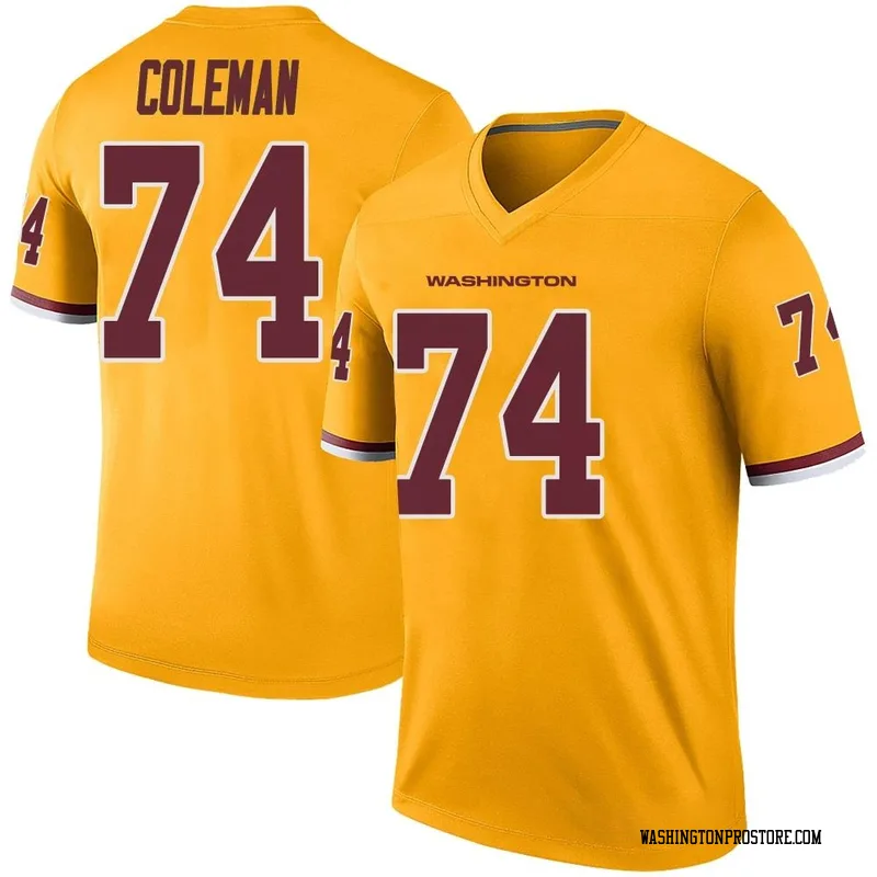 Gold Youth Brandon Coleman Washington Commanders Legend Color Rush Jersey