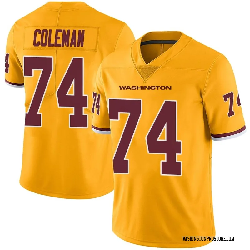 Gold Youth Brandon Coleman Washington Commanders Limited Color Rush Jersey