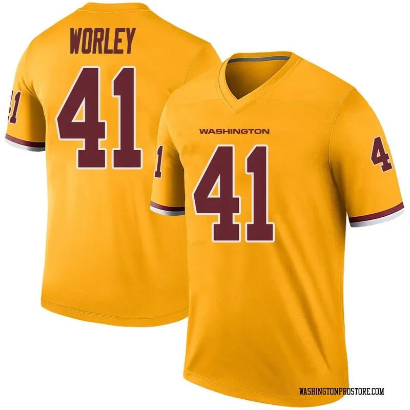 Gold Youth Daryl Worley Washington Commanders Legend Color Rush Jersey