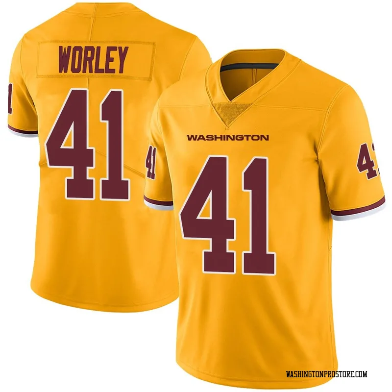 Gold Youth Daryl Worley Washington Commanders Limited Color Rush Jersey