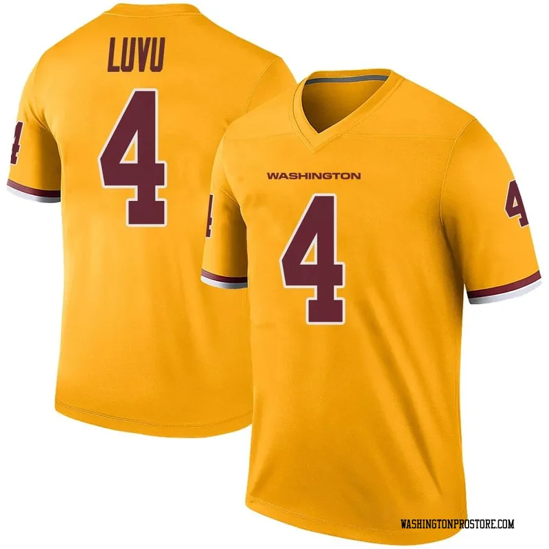 Gold Youth Frankie Luvu Washington Commanders Legend Color Rush Jersey