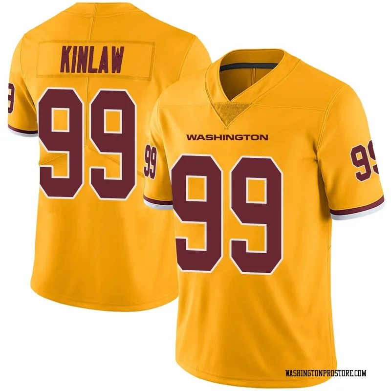 Gold Youth Javon Kinlaw Washington Commanders Limited Color Rush Jersey