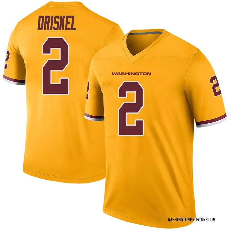 Gold Youth Jeff Driskel Washington Commanders Legend Color Rush Jersey