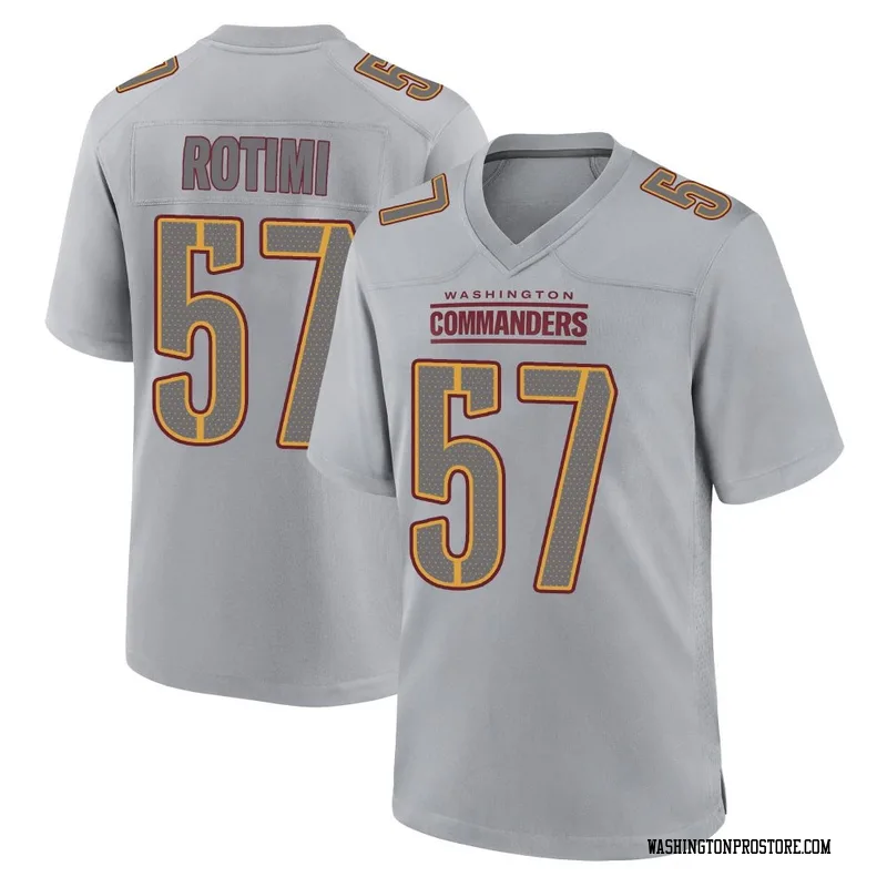 Gray Men's Bunmi Rotimi Washington Commanders Game Atmosphere Fashion Jersey