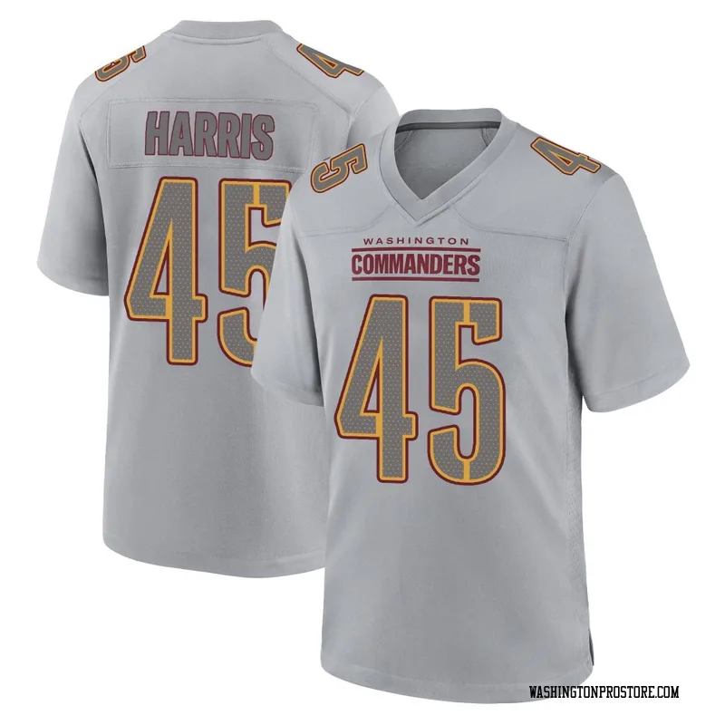 Gray Men's De'Jon Harris Washington Commanders Game Atmosphere Fashion Jersey
