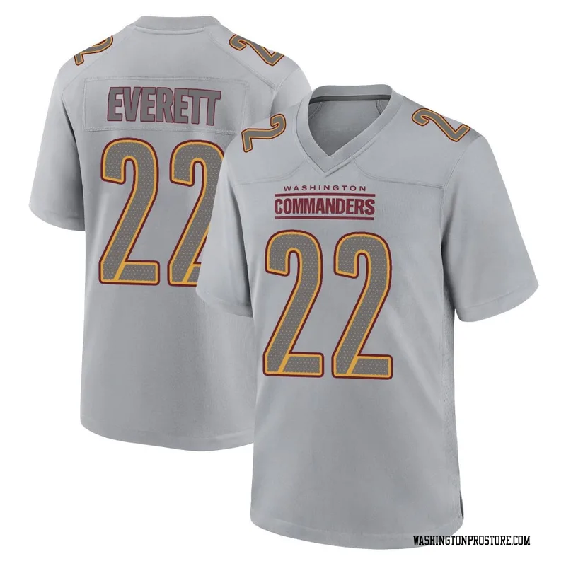 Gray Men's Deshazor Everett Washington Commanders Game Atmosphere Fashion Jersey