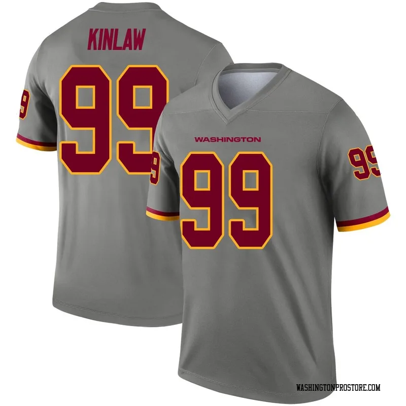 Gray Men's Javon Kinlaw Washington Commanders Legend Inverted Jersey