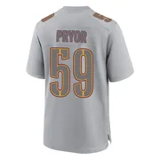 Gray Men's Joshua Pryor Washington Commanders Game Atmosphere Fashion Jersey