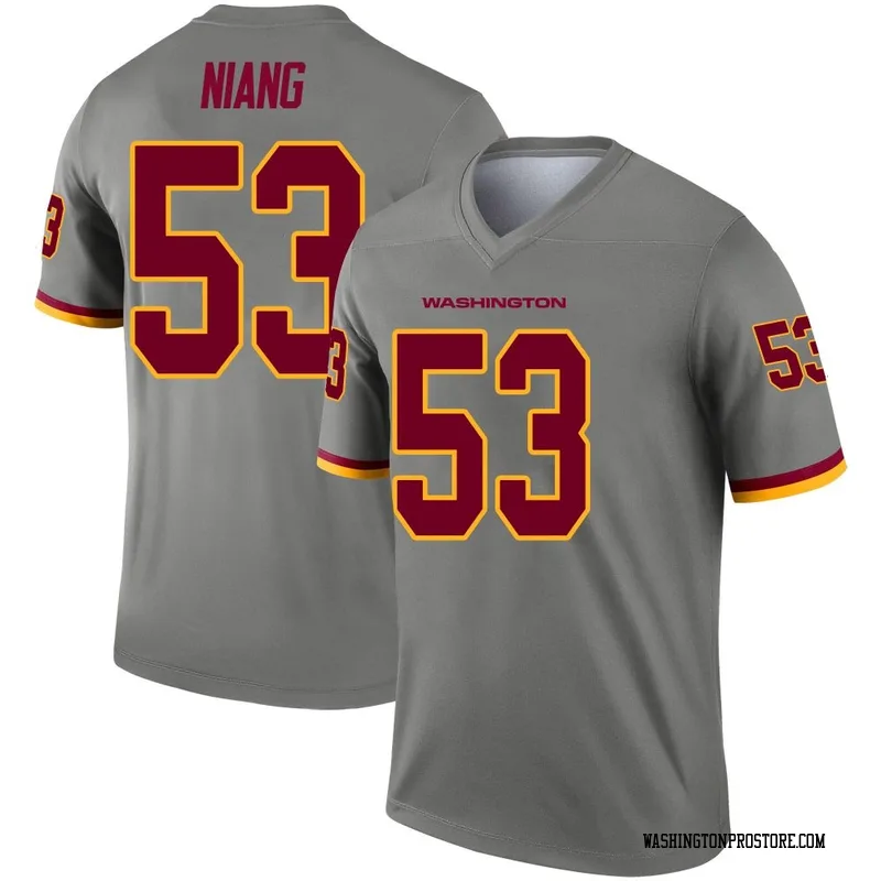 Gray Men's Lucas Niang Washington Commanders Legend Inverted Jersey