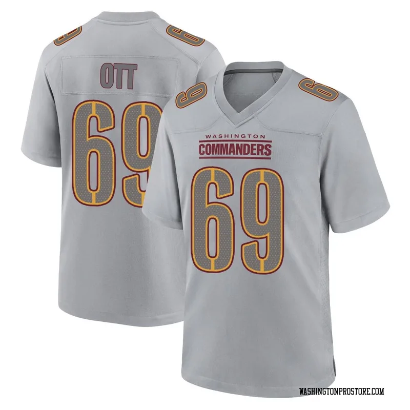 Gray Men's Tyler Ott Washington Commanders Game Atmosphere Fashion Jersey