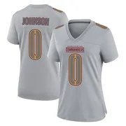 Gray Women's DJ Johnson Washington Commanders Game Atmosphere Fashion Jersey