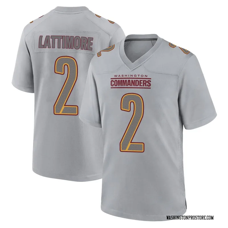 Gray Youth Marshon Lattimore Washington Commanders Game Atmosphere Fashion Jersey