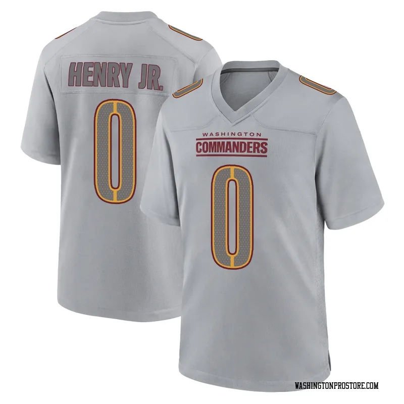 Gray Youth Robert Henry Jr. Washington Commanders Game Atmosphere Fashion Jersey