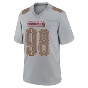 Gray Youth Sheldon Day Washington Commanders Game Atmosphere Fashion Jersey