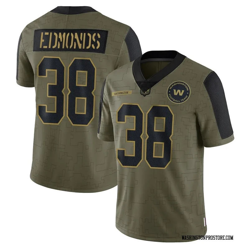 Olive Men's Chase Edmonds Washington Commanders Limited 2021 Salute To Service Jersey