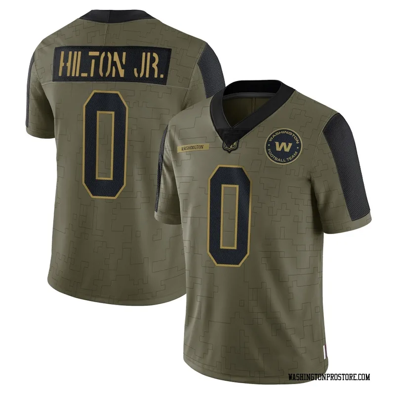 Olive Men's Chris Hilton Jr. Washington Commanders Limited 2021 Salute To Service Jersey