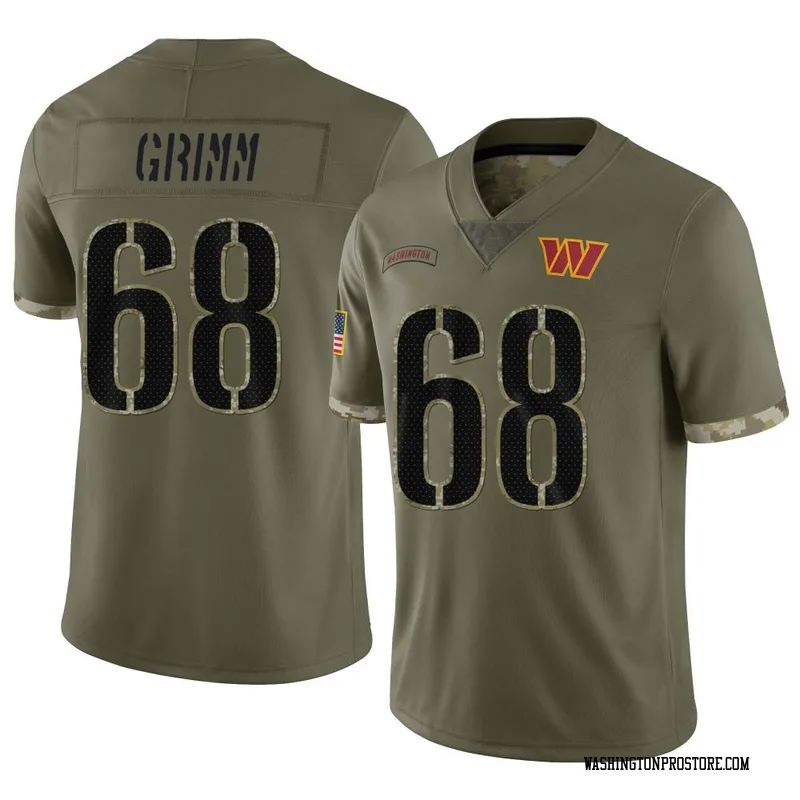 Olive Men's Russ Grimm Washington Commanders Limited 2022 Salute To Service Jersey
