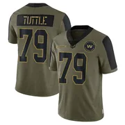 Olive Men's Shy Tuttle Washington Commanders Limited 2021 Salute To Service Jersey