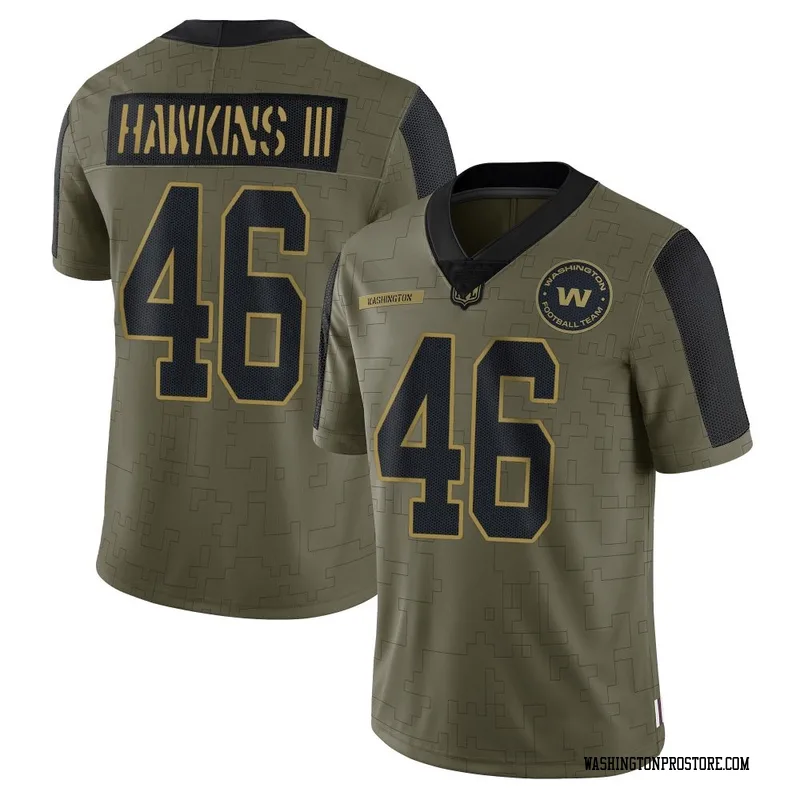 Olive Men's Tre Hawkins III Washington Commanders Limited 2021 Salute To Service Jersey