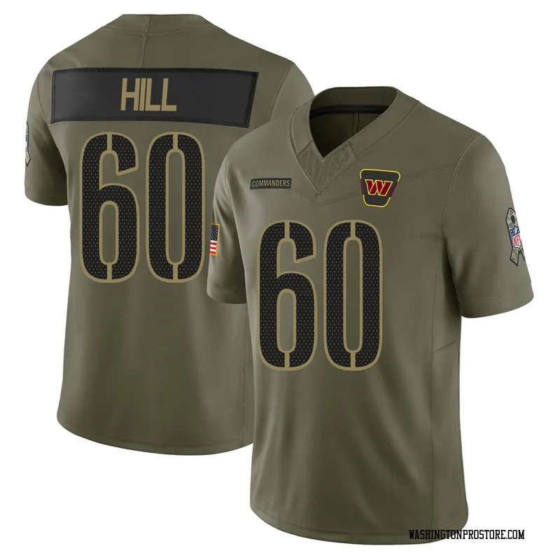 Olive Men's Trey Hill Washington Commanders Limited 2025 Salute to Service Jersey