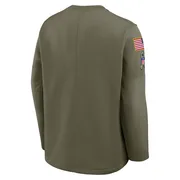 Olive Men's Washington Commanders 2025 Salute to Service Sideline Coaches Long Sleeve T-Shirt