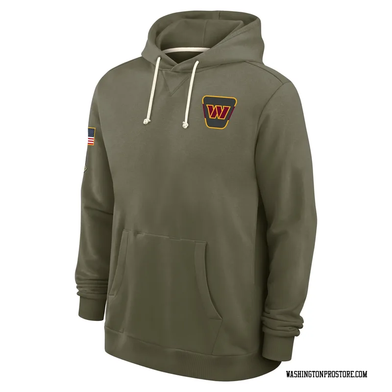 Olive Men's Washington Commanders 2025 Salute to Service Sideline Hoodie