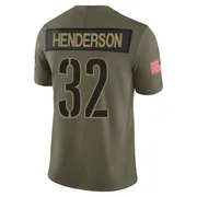 Olive Men's Xavier Henderson Washington Commanders Limited 2025 Salute to Service Jersey