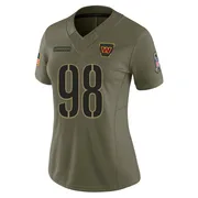 Olive Women's Anthony Firkser Washington Commanders Limited 2025 Salute to Service Jersey