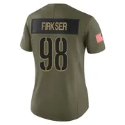 Olive Women's Anthony Firkser Washington Commanders Limited 2025 Salute to Service Jersey