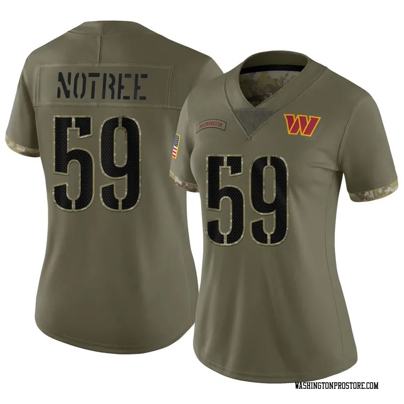 Olive Women's Bryce Notree Washington Commanders Limited 2022 Salute To Service Jersey