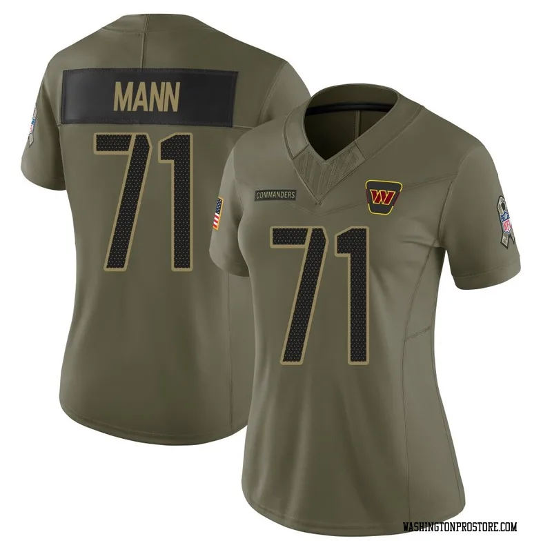 Olive Women's Charles Mann Washington Commanders Limited 2025 Salute to Service Jersey