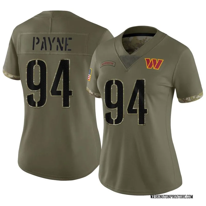 Olive Women's Daron Payne Washington Commanders Limited 2022 Salute To Service Jersey