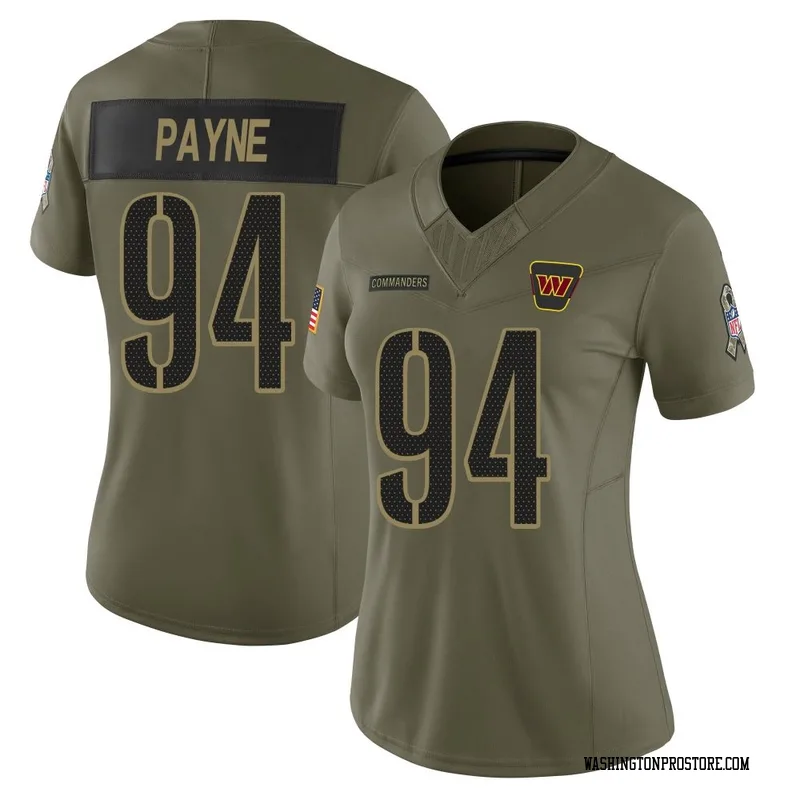 Olive Women's Daron Payne Washington Commanders Limited 2025 Salute to Service Jersey